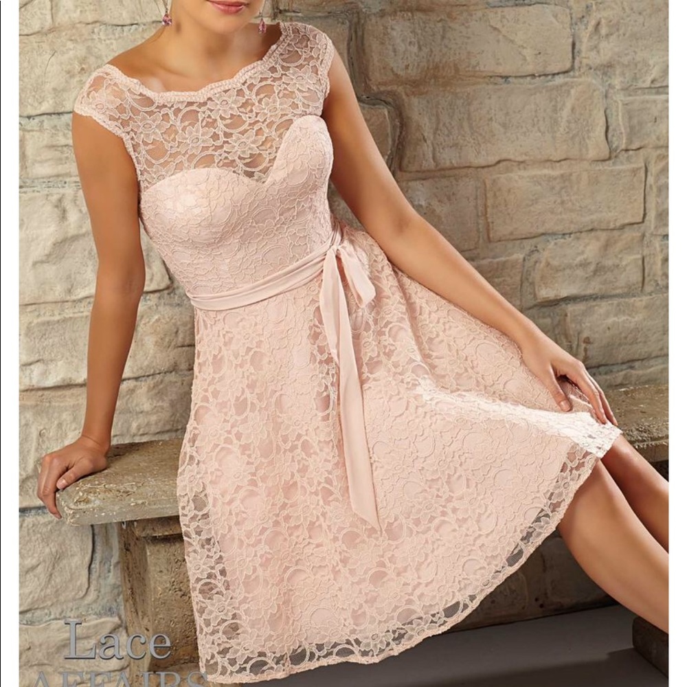 NWT Mori Lee lace knee length dress - Picture 1 of 2